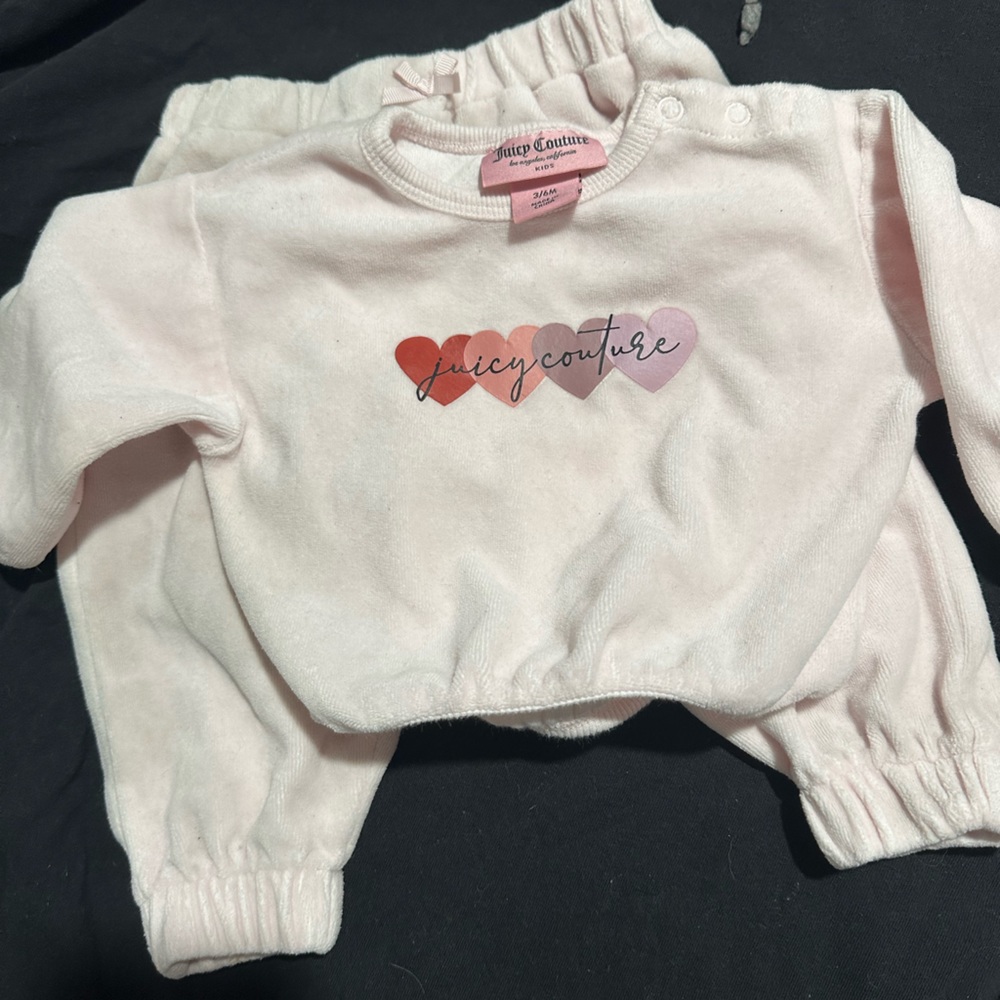Juicy Couture Pink Velour Sweat Set